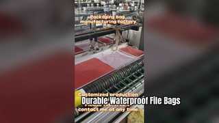Video of the production process of thick and wide zipper file bags