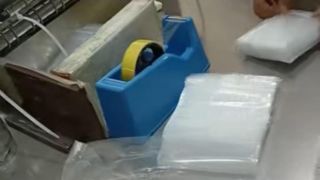 Transparent frosted adhesive pouch with tight bone strips for repeated sealing