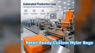Custom Mylar Zipper Bags for Retail Display