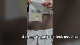 Custom CPE Matte Zip Lock Bag, Frosted Resealable Pouch for Garment Underwear Retail Packaging